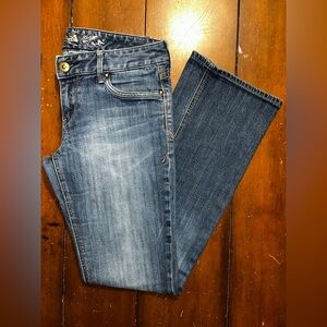 Express Women's Bootcut Jeans in Medium Blue Wash